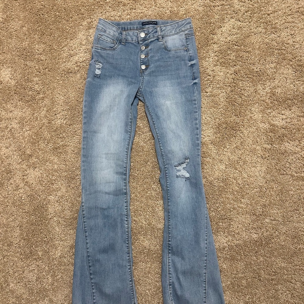 Imperial Star Light Blue Flare Jeans
